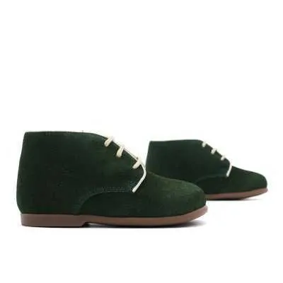 BOTA NIÑO SERRAJE CONTRASTE VERDE 2