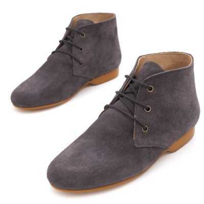 Botín Niña con cordones Piel Gris - Pasitrote 2