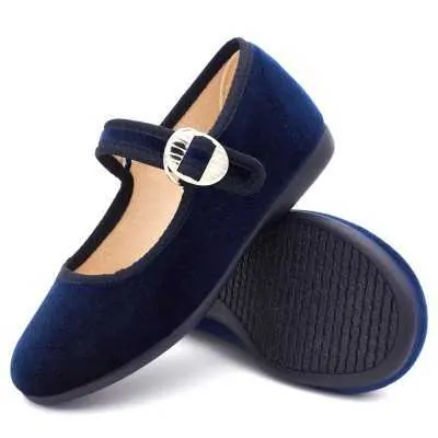 MERCEDITA TERCIOPELO HEBILLA MARINO 2