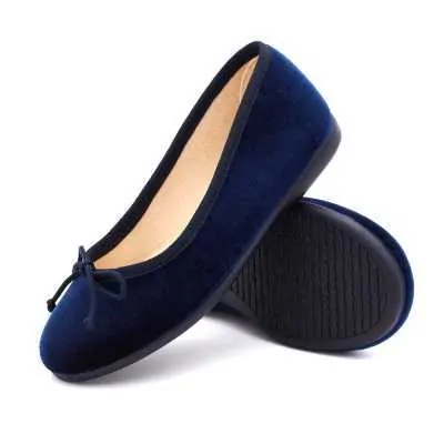 BAILARINA TERCIOPELO CLÁSICA MARINO 2