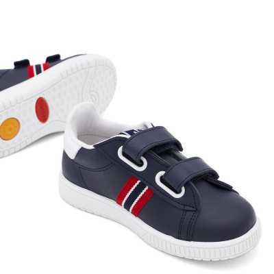 DEPORTIVA PIEL TIRA ADHERENTE COMBINADO MARINO 2