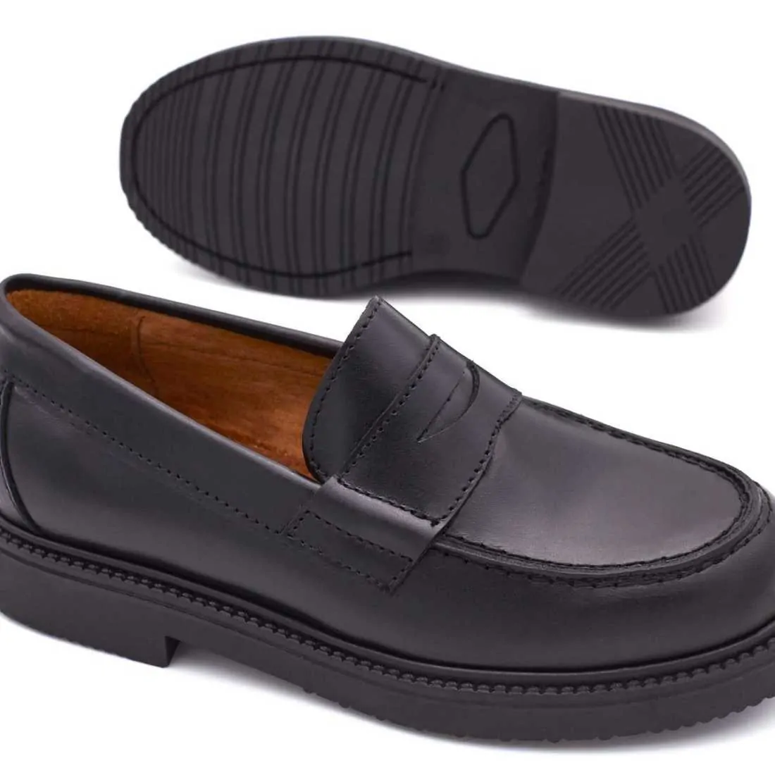 COLEGIAL MOCASIN PIEL NEGRO