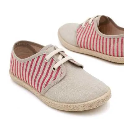 BLUCHER YUTE RAYAS ROJO 2