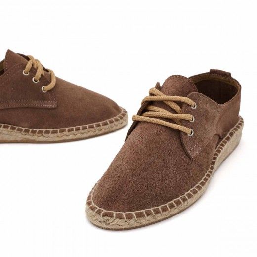 ALPARGATAS MUJER CORDONES MARRÓN 2
