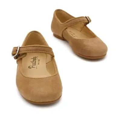 Mercedita para Niña de piel Camel hecha artesanalmente en España - Pasitrote 2