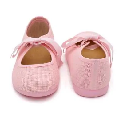 Mercedita Niña Respetuosa de Lino Rosa con Lazo - Pasitrote 2