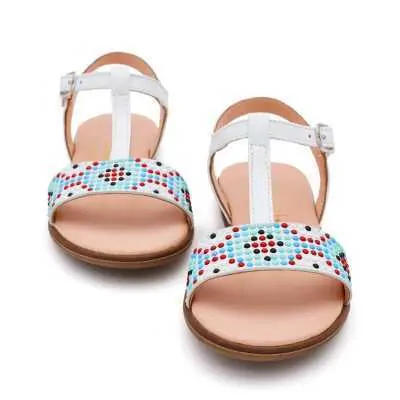 Sandalia de piel para Niña hecha artesanalmente en España - Pasitrote 2