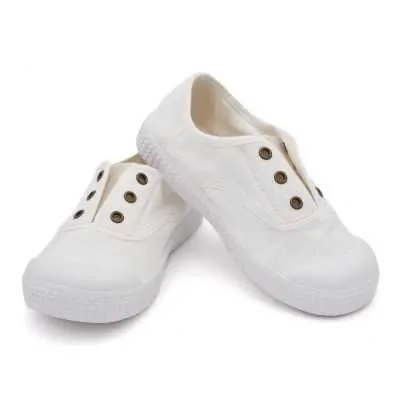 ZAPATILLA 100% ALGODÓN NIÑOS BLANCO 2