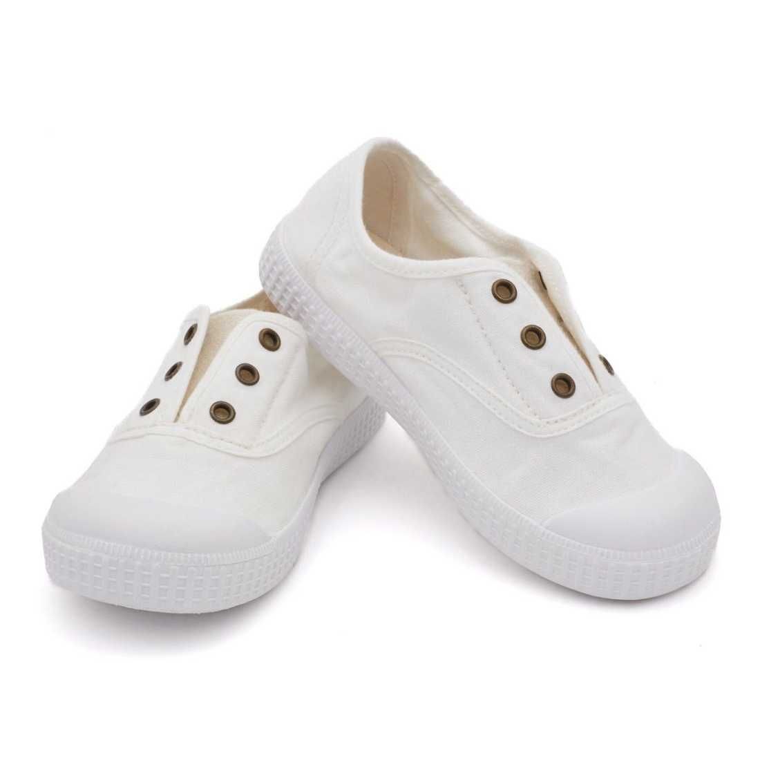ZAPATILLA 100% ALGODÓN NIÑOS BLANCO