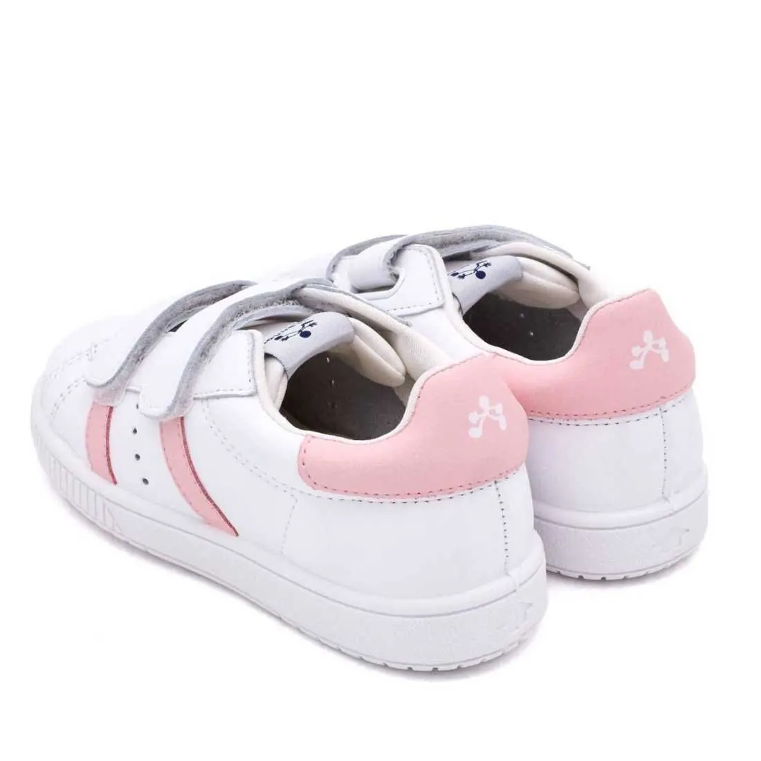 DEPORTIVA PIEL TIRA ADHERENTE RAYAS BLANCO-ROSA