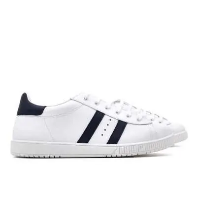 DEPORTIVA PIEL DOBLE RAYA BLANCO-NAVY