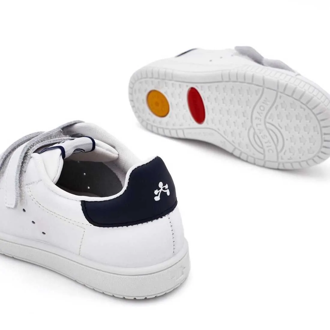 DEPORTIVA PIEL TIRA ADHERENTE BLANCO-NAVY
