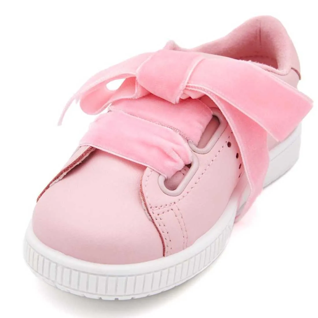 DEPORTIVA PIEL LAZO TERCIOPELO ROSA
