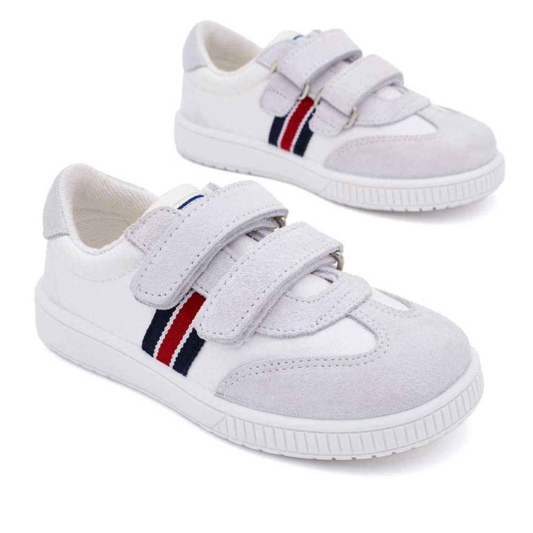 ZAPATILLA URBANA PIEL TIRA ADHERENTE BLANCO