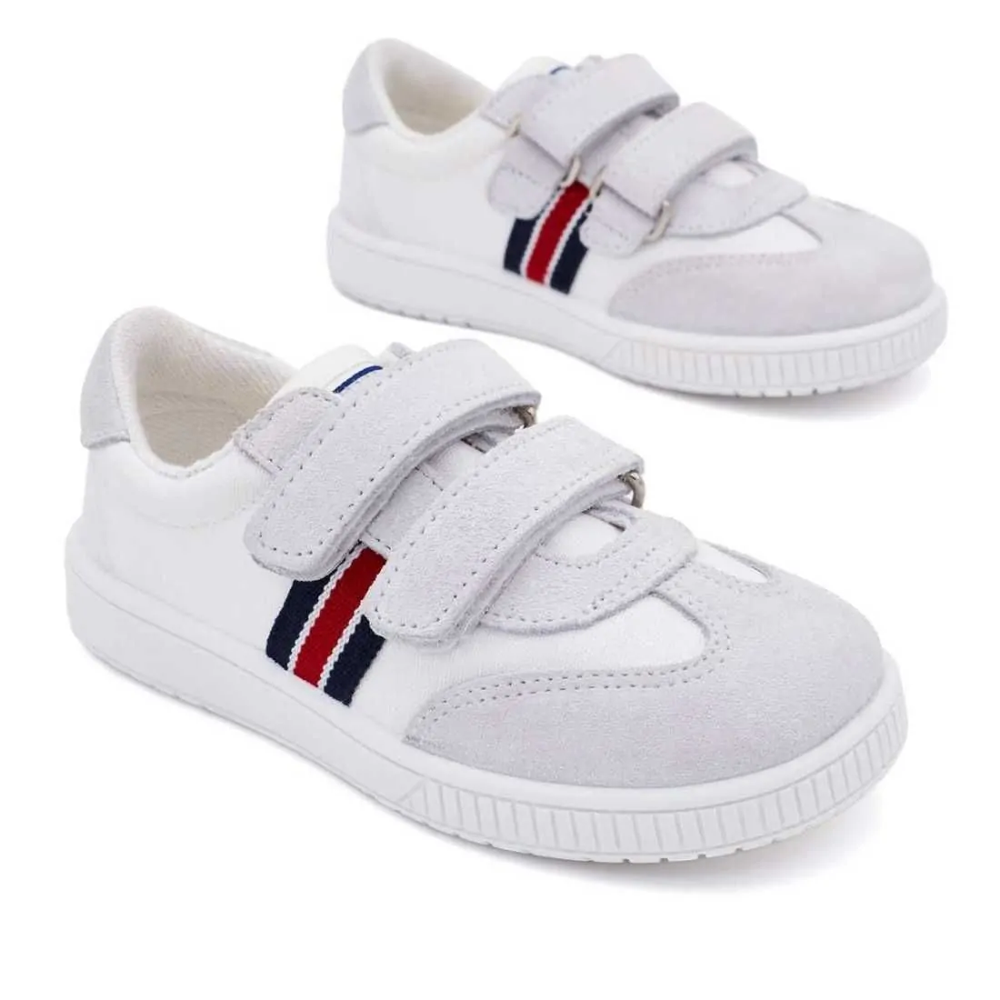 ZAPATILLA URBANA PIEL TIRA ADHERENTE BLANCO