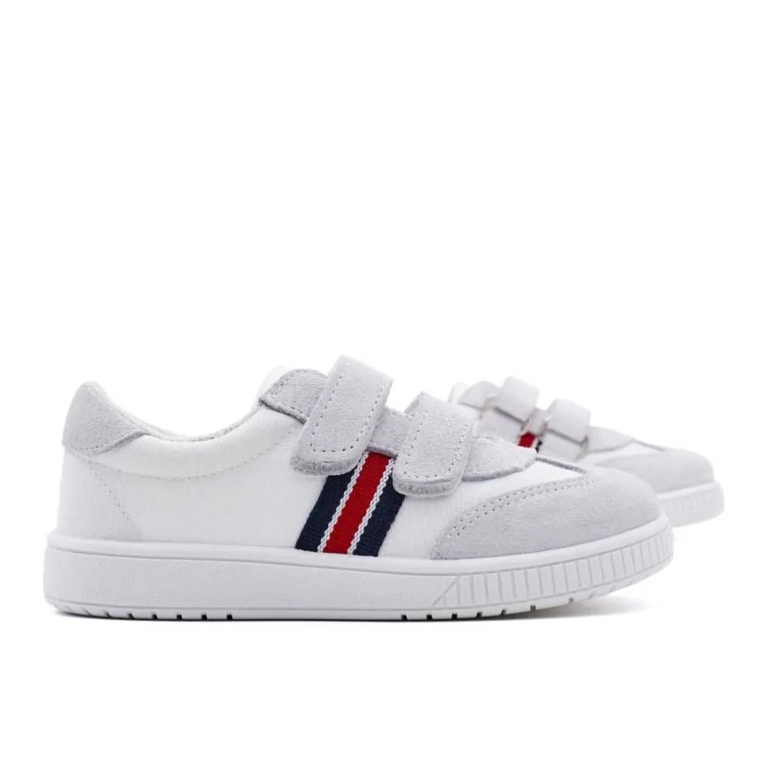 ZAPATILLA URBANA PIEL TIRA ADHERENTE BLANCO