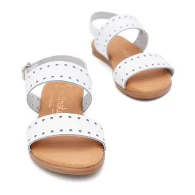 SANDALIA NIÑA PIEL BLANCO 2