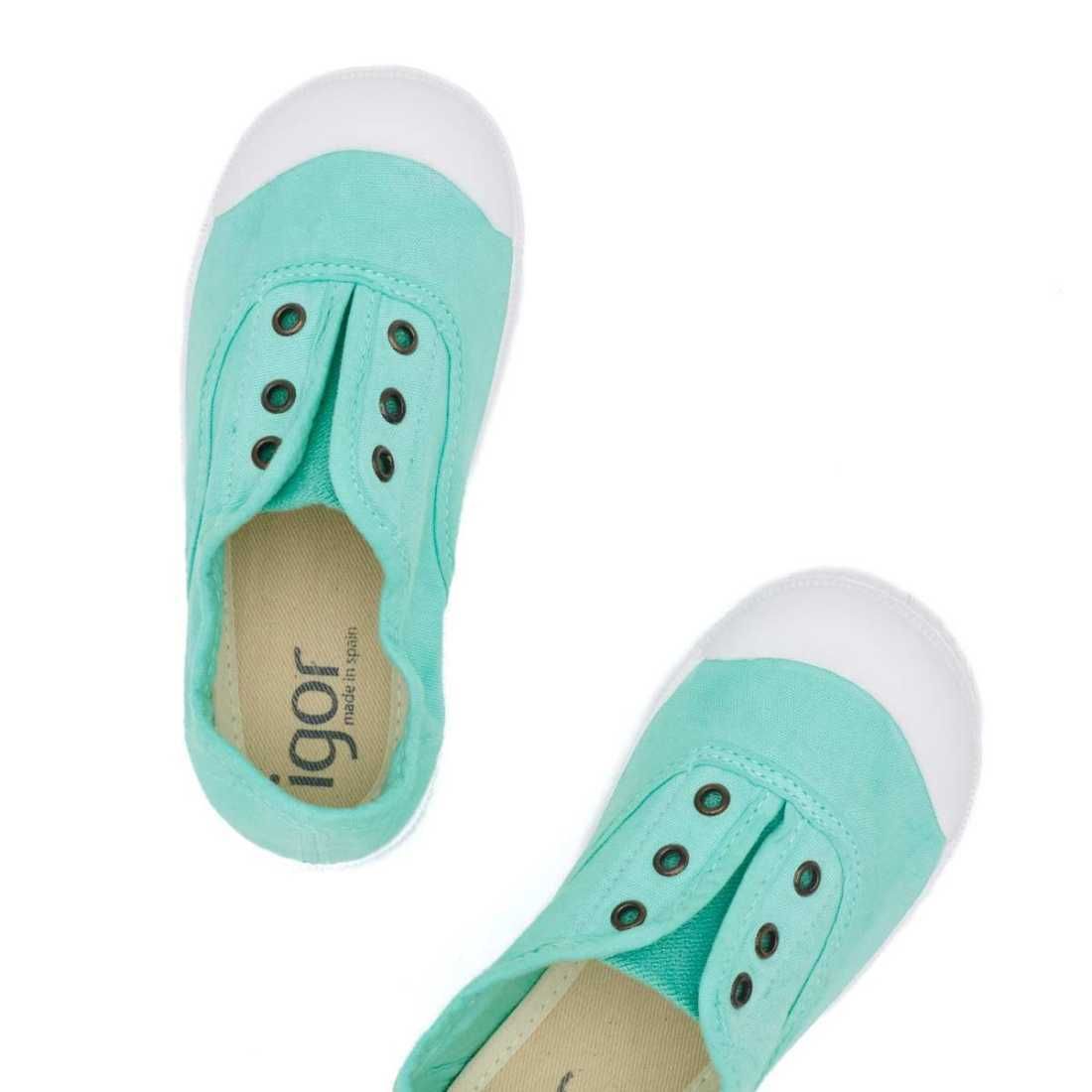 ZAPATILLA 100% ALGODÓN NIÑOS MENTA