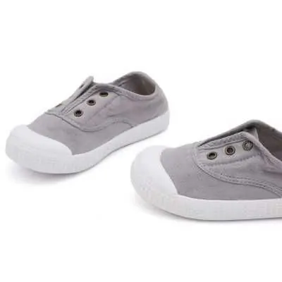 ZAPATILLA 100% ALGODÓN NIÑOS GRIS 2