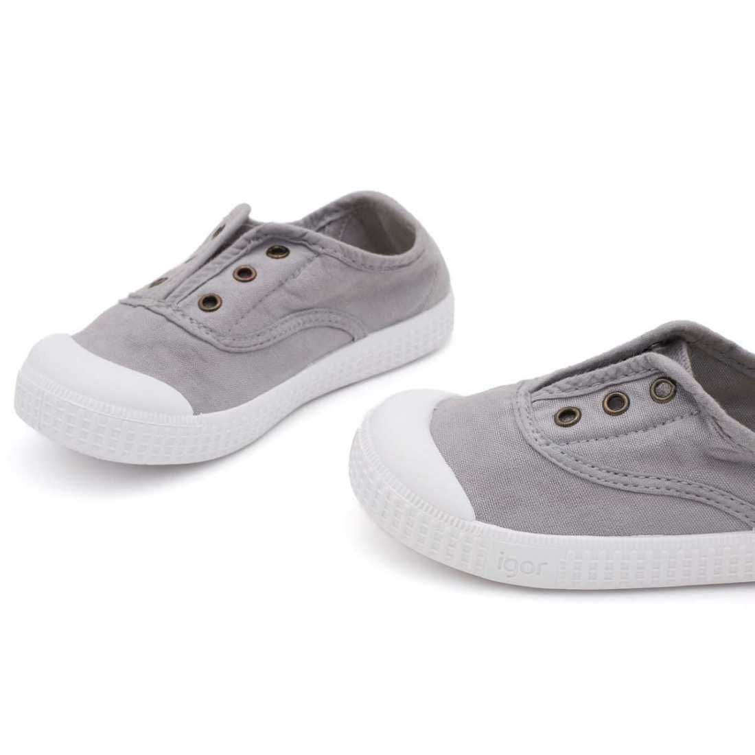 ZAPATILLA 100% ALGODÓN NIÑOS GRIS