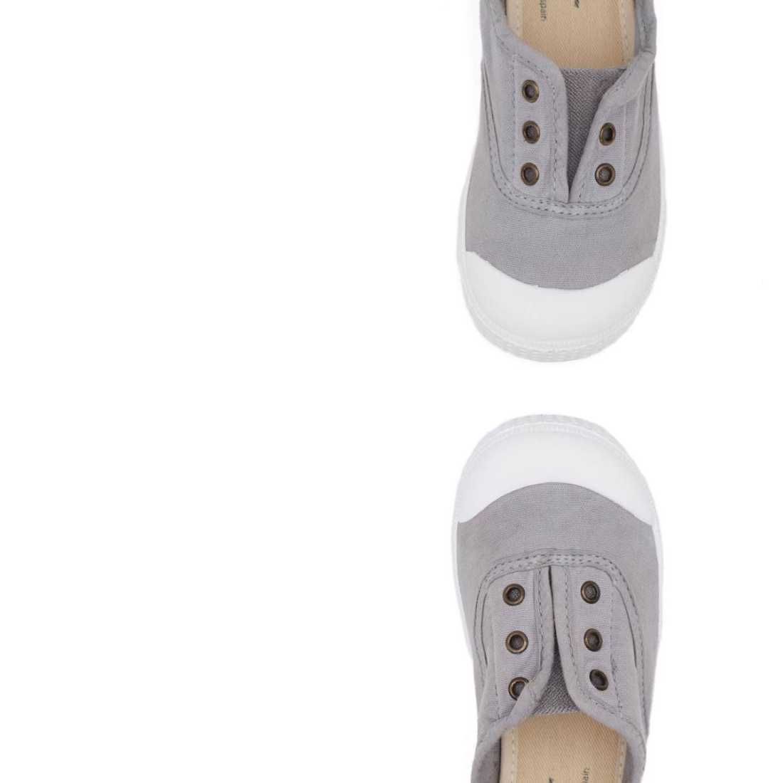 ZAPATILLA 100% ALGODÓN NIÑOS GRIS