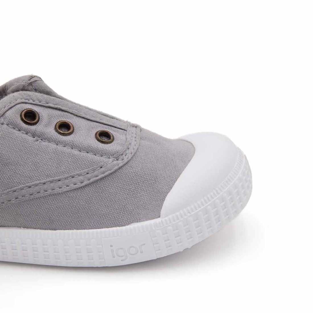 ZAPATILLA 100% ALGODÓN NIÑOS GRIS