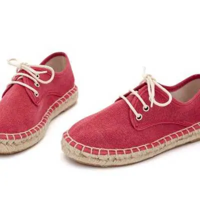Alpargata Blucher Artesanal color rojo para Niño - Pasitrote 2