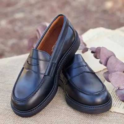 COLEGIAL MOCASIN PIEL NEGRO 2