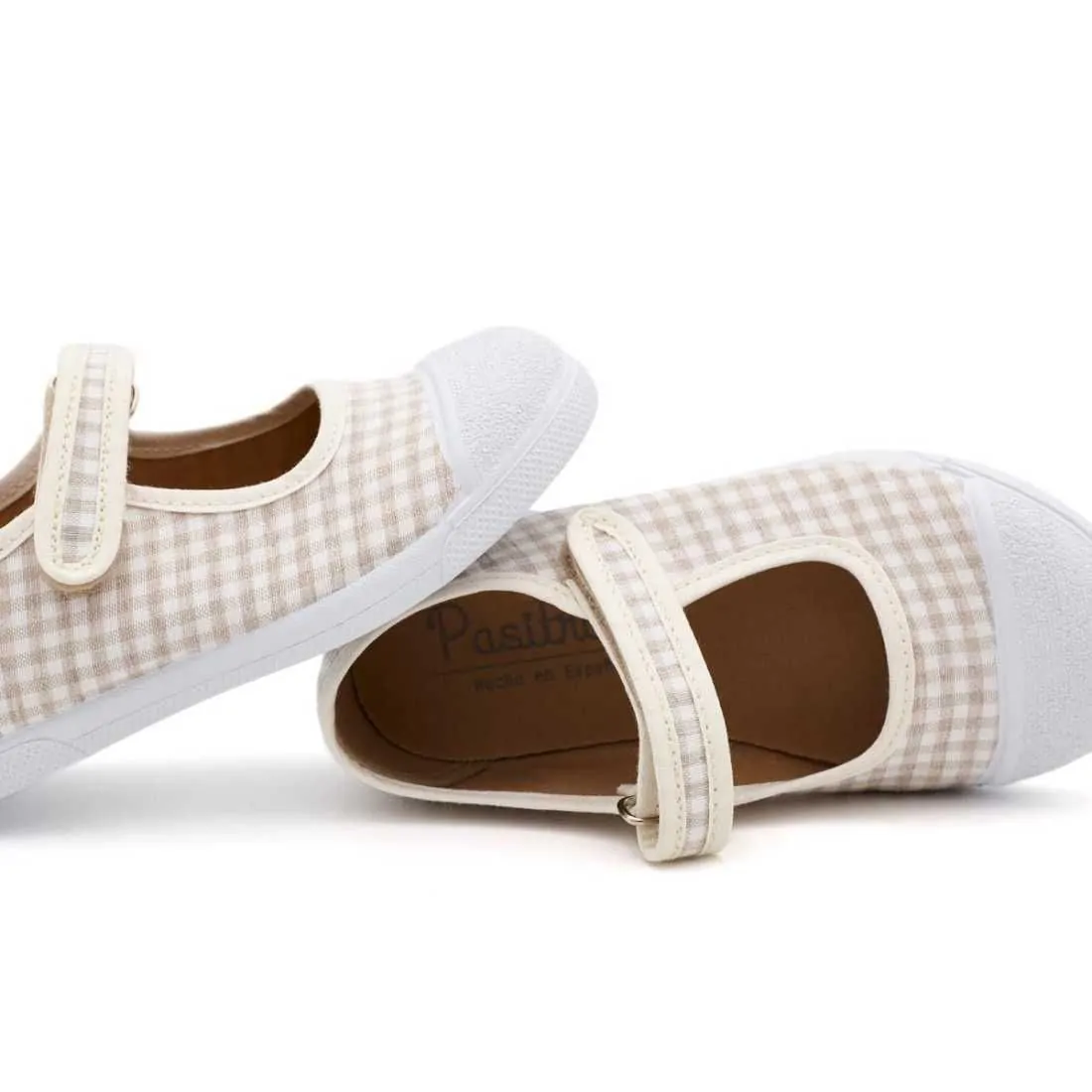 MERCEDITA NIÑA PUNTERA VICHY BEIGE