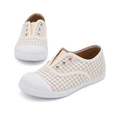 ZAPATILLA NIÑO VICHY BEIGE 2