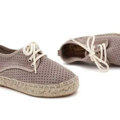 ALPARGATA BLUCHER SERRAJE TAUPE 2