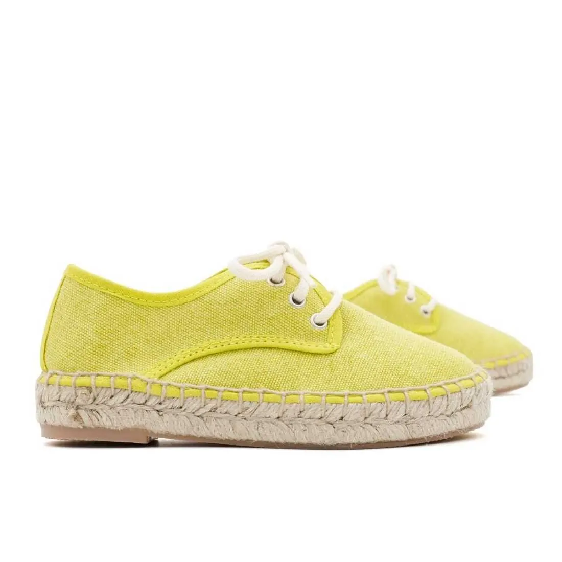 ALPARGATA BLUCHER LONA LIMÓN