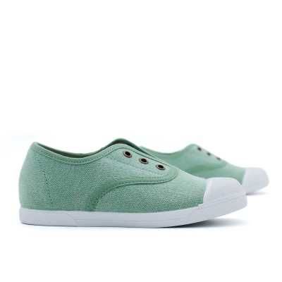 Zapatillas de lona verde para niños y niñas 2