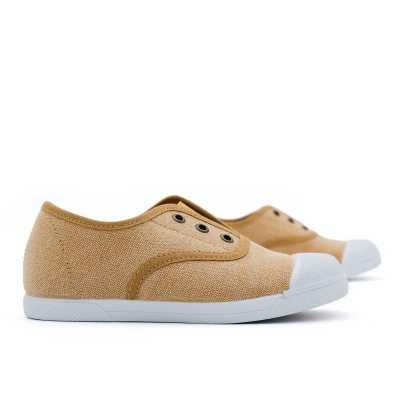 Zapatillas de lona amarillo ocre para niños y niñas 2