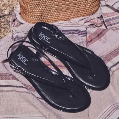 Sandalia Igor de Goma Negro para Mujer. Hecha en España - Pasitrote 2