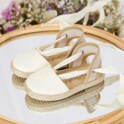 VALENCIANA NIÑA YUTE LONA BEIGE