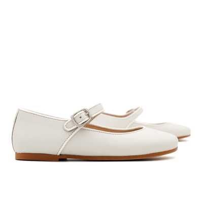 Merceditas Piel Beige para niñas 2