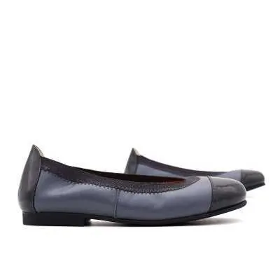 BAILARINA PIEL PUNTERA CHAROL GRIS 2