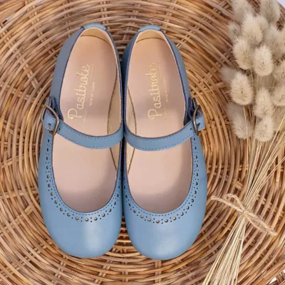 Mercedita para Niña Piel Azul Chambray 2