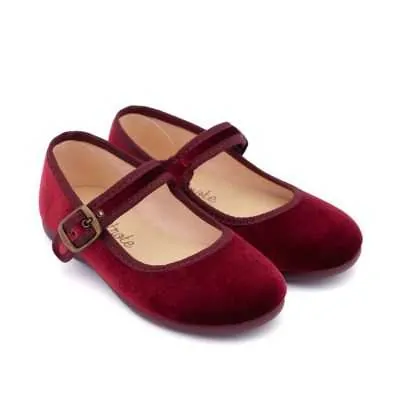 Merceditas terciopelo burdeos | Pasitrote 2