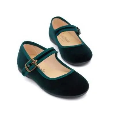 Merceditas terciopelo verde | Pasitrote 2