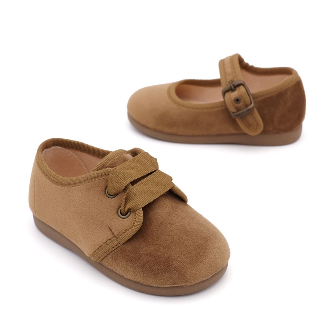 Blucher para bebé terciopelo marron