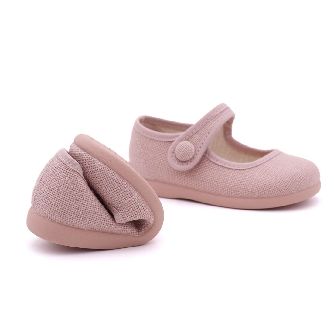 mercedita rosa con velcro bebé