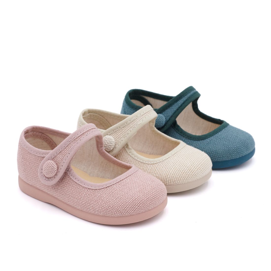 merceditas barefoot de lino para bebé